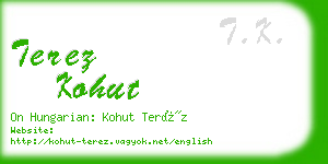 terez kohut business card